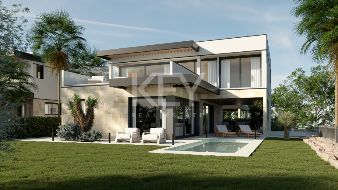Modern off-plan villa next to El Campanario golf course, New Golden Mile, Marbella