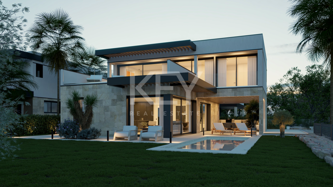 Modern off-plan villa next to El Campanario golf course, New Golden Mile, Marbella