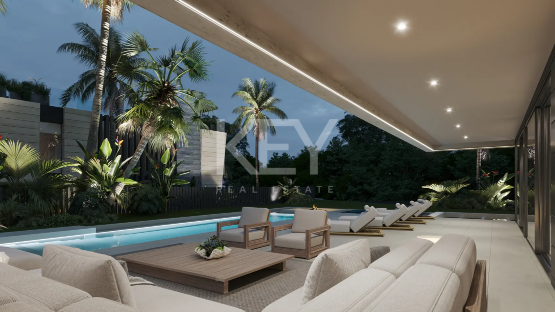 Villa nueva en construcción en la Milla de Oro de Marbella