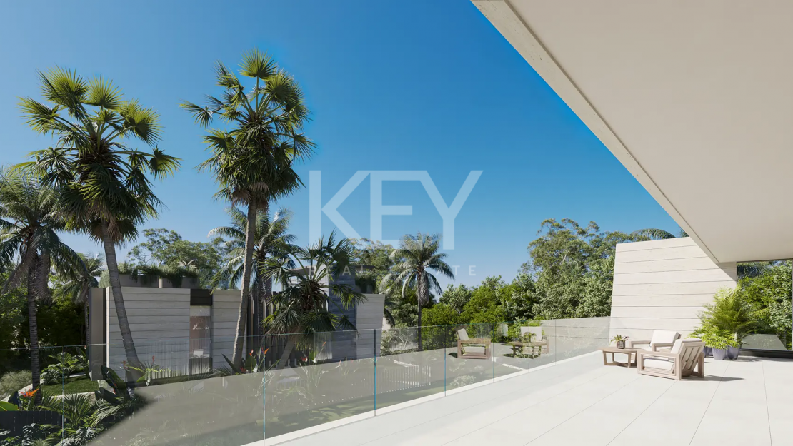 Villa nueva en construcción en la Milla de Oro de Marbella