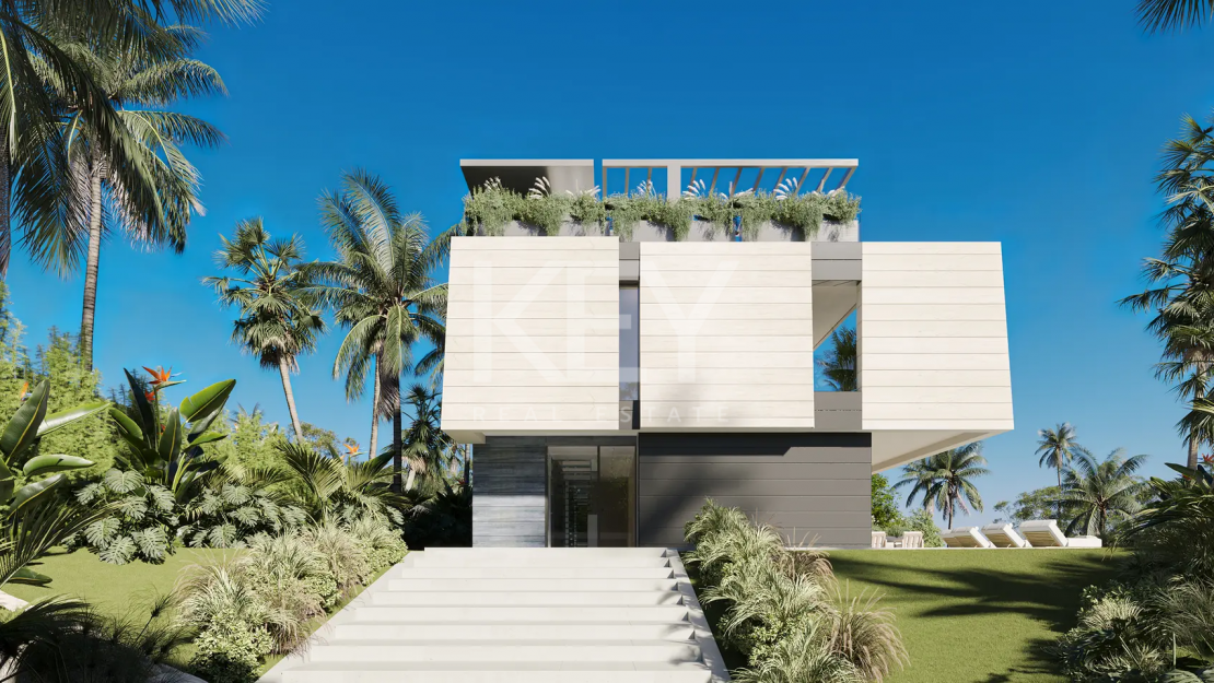 Villa nueva en construcción en la Milla de Oro de Marbella