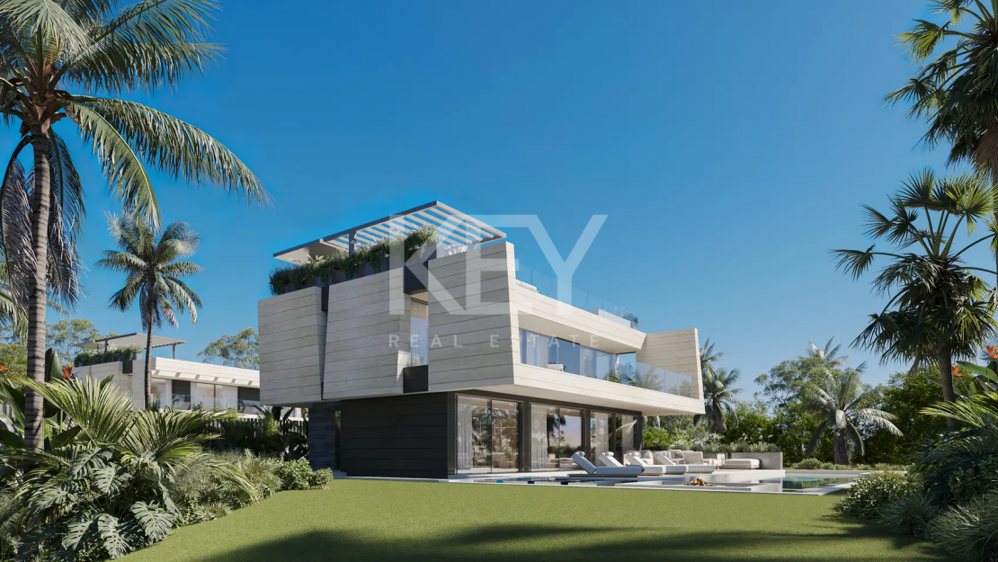 Villa nueva en construcción en la Milla de Oro de Marbella
