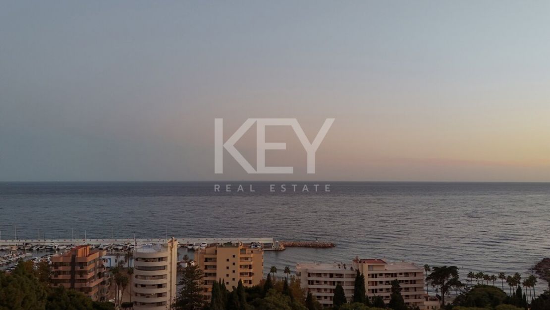 Ático con piscina privada en la azotea y vistas a La Concha en el corazón de Marbella