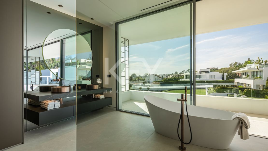 Modern semi-detached villa for sale on Marbella's Golden Mile