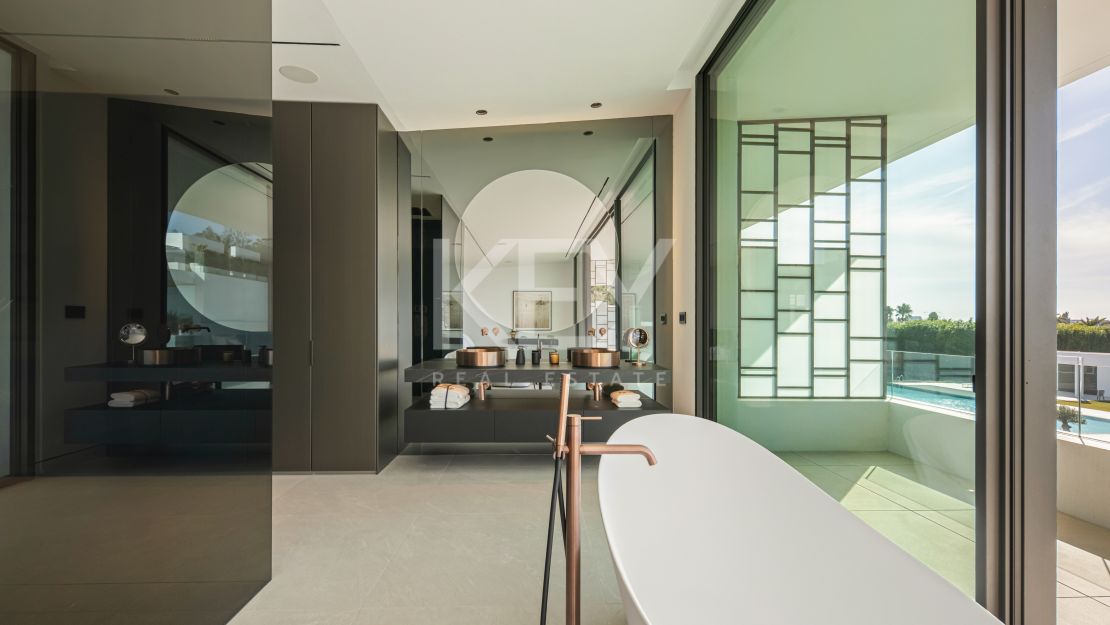 Modern semi-detached villa for sale on Marbella's Golden Mile