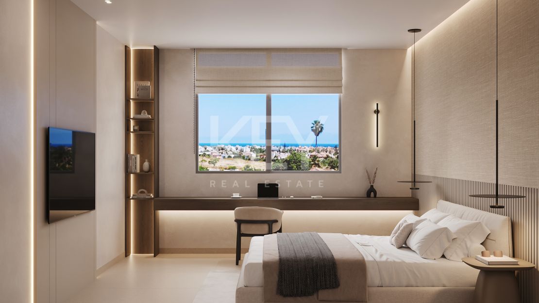 New Spacious 3-bedroom apartment with sea views from private solarium in San Pedro, Marbella