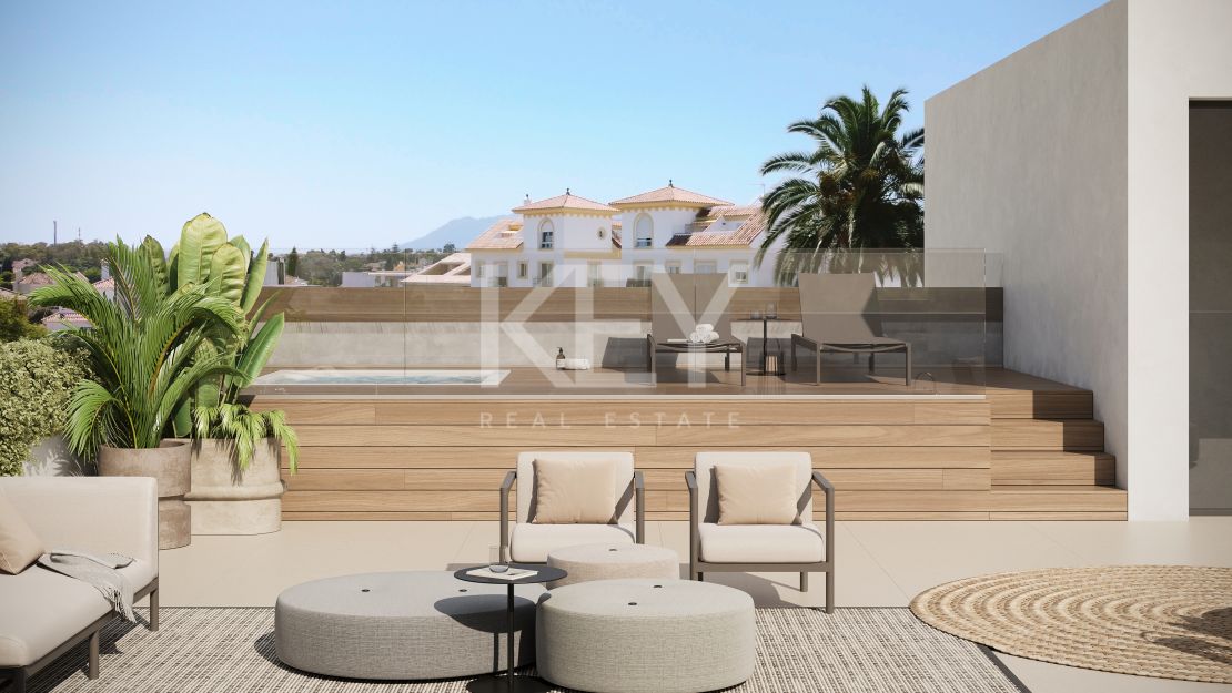 New Spacious 3-bedroom apartment with sea views from private solarium in San Pedro, Marbella