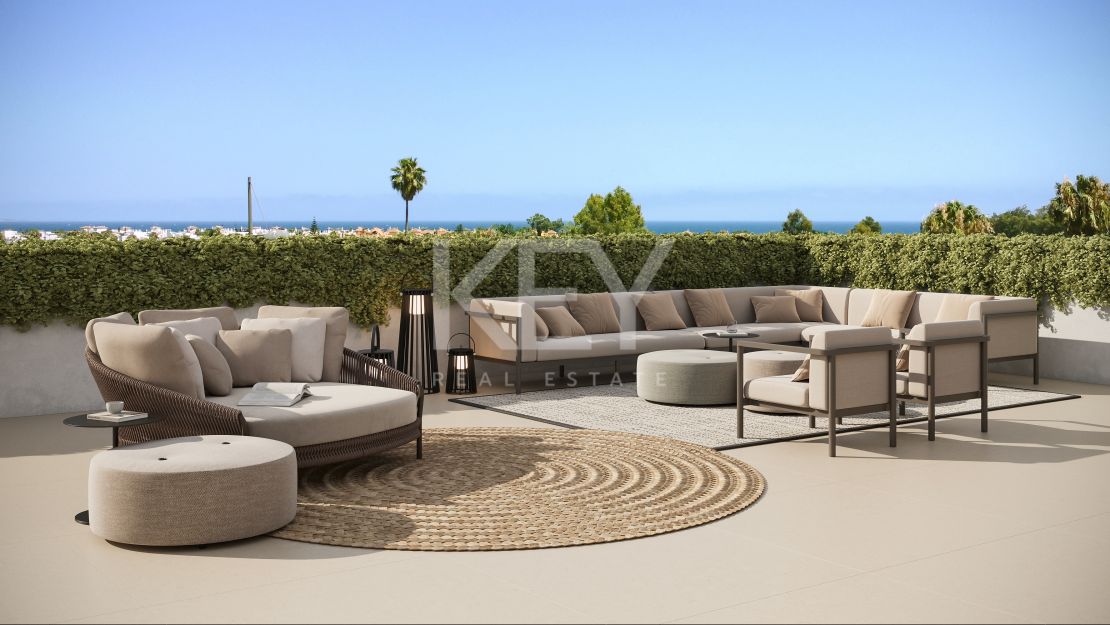 New Spacious 3-bedroom apartment with sea views from private solarium in San Pedro, Marbella