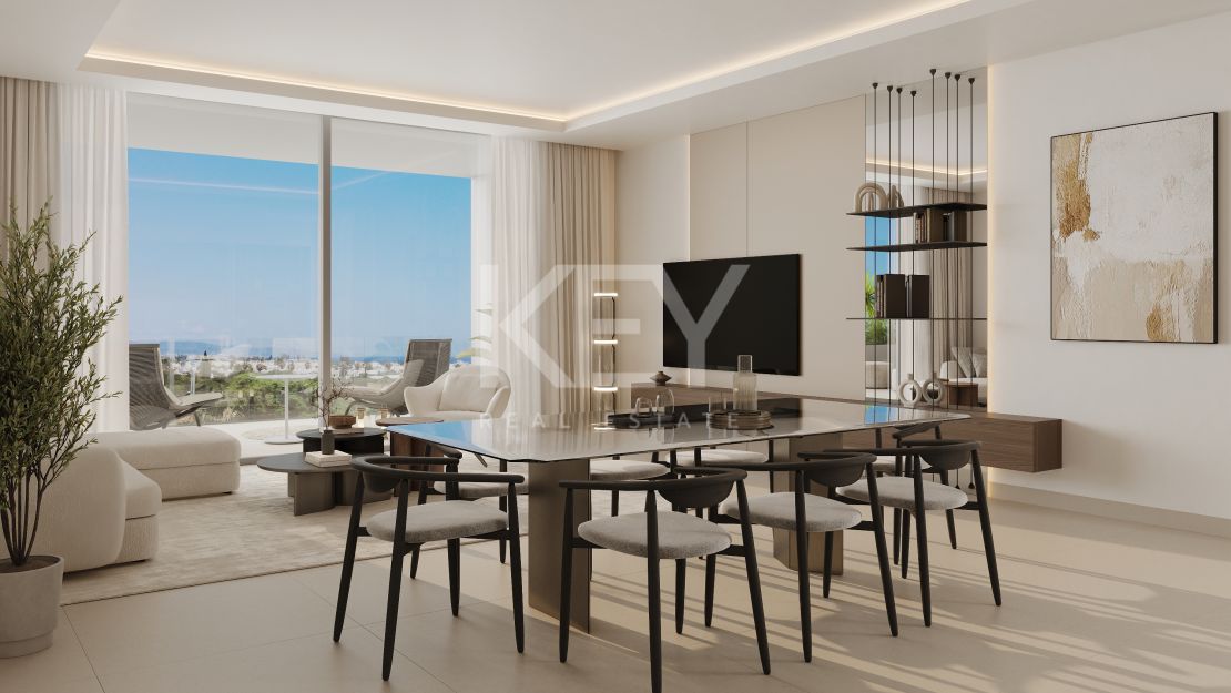 New Spacious 3-bedroom apartment with sea views from private solarium in San Pedro, Marbella