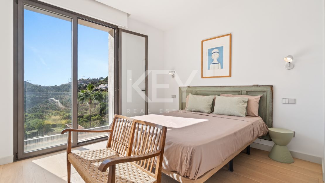 Modern Hillside Villa with Breathtaking Mountain and Sea Views in El Madroñal, Benahavis