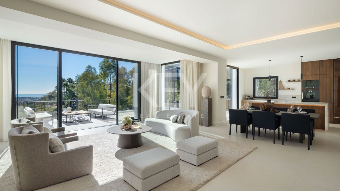 Потрясающая вилла с панорамным видом на озеро и гольф в Бенахавис, Марбелья