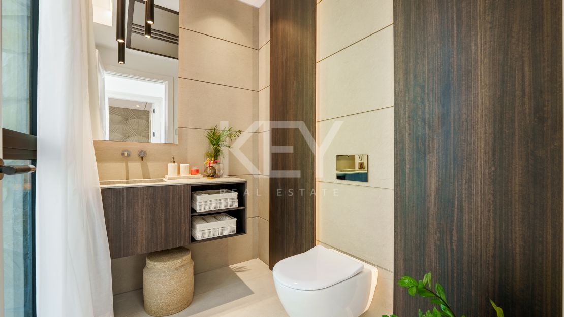 Villa contemporánea con vistas panorámicas al mar y al valle en La Quinta, Benahavis