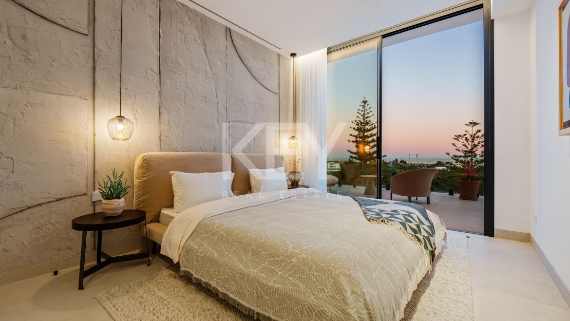 Villa contemporánea con vistas panorámicas al mar y al valle en La Quinta, Benahavis