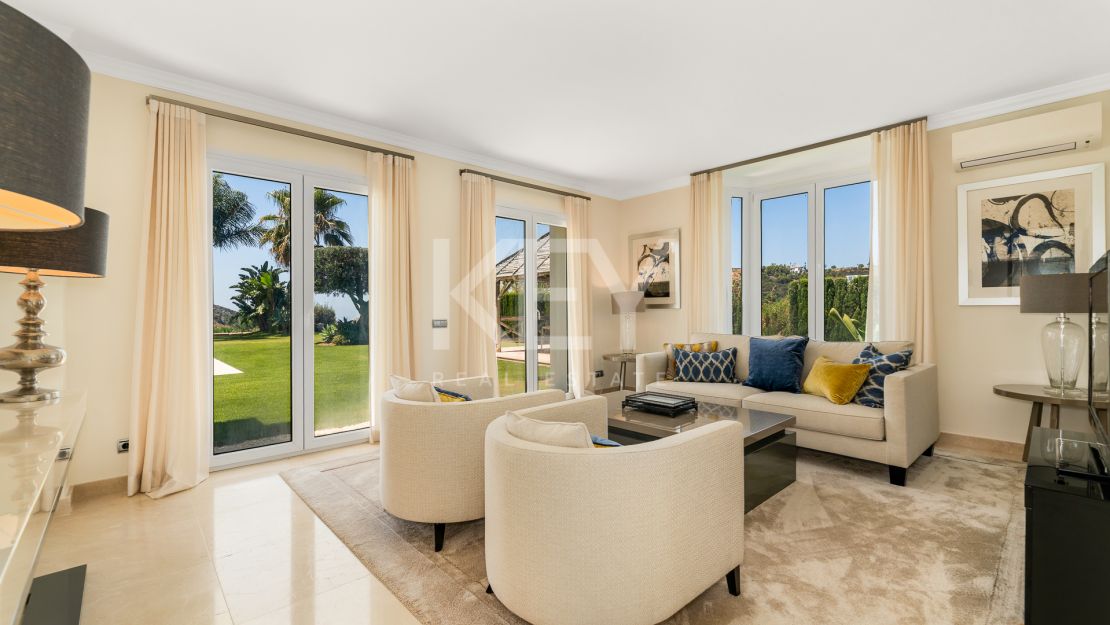 Elegant Andalusian-Style Villa with Sea Views in Marbella Club Golf Resort, Benahavis