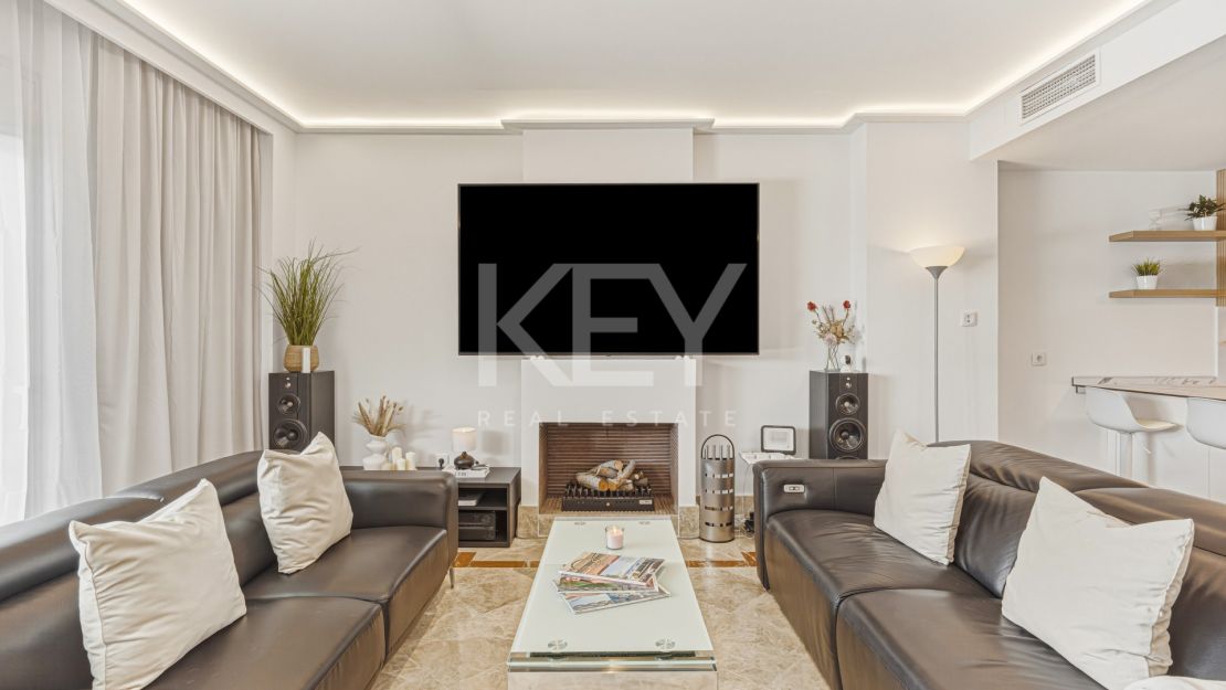 Beautiful south-facing Semi-detached Villa located within the exclusive gated community of Santa Clara Golf, Marbella