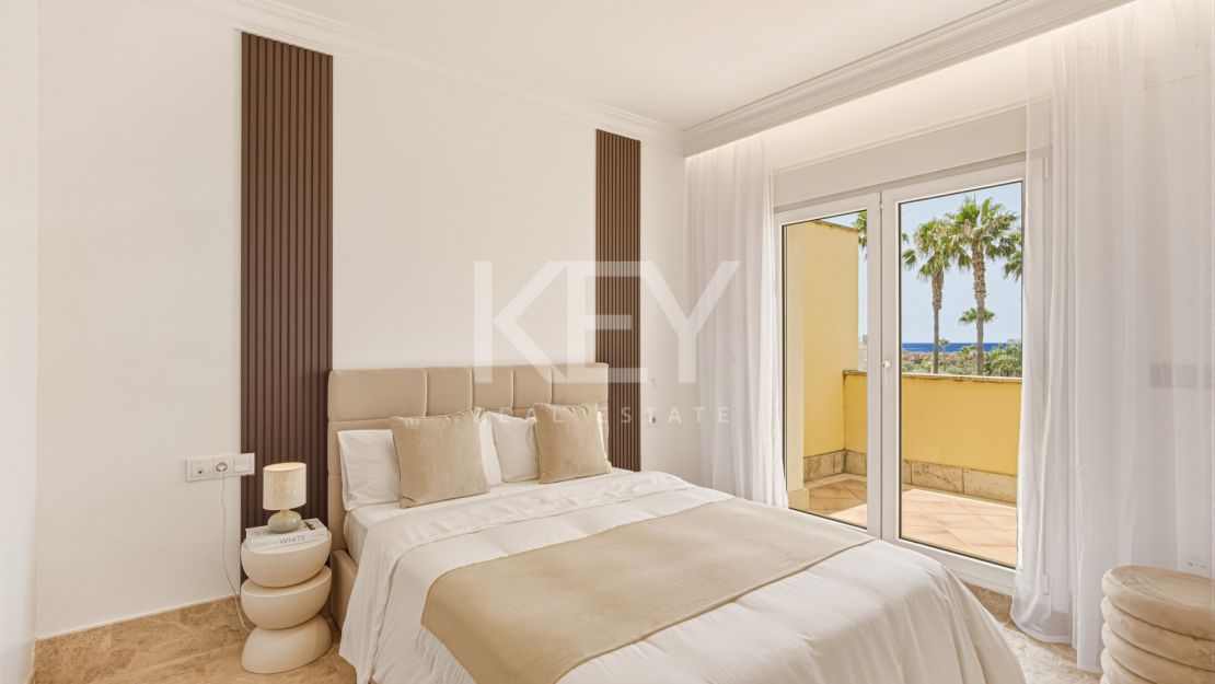 Beautiful south-facing Semi-detached Villa located within the exclusive gated community of Santa Clara Golf, Marbella