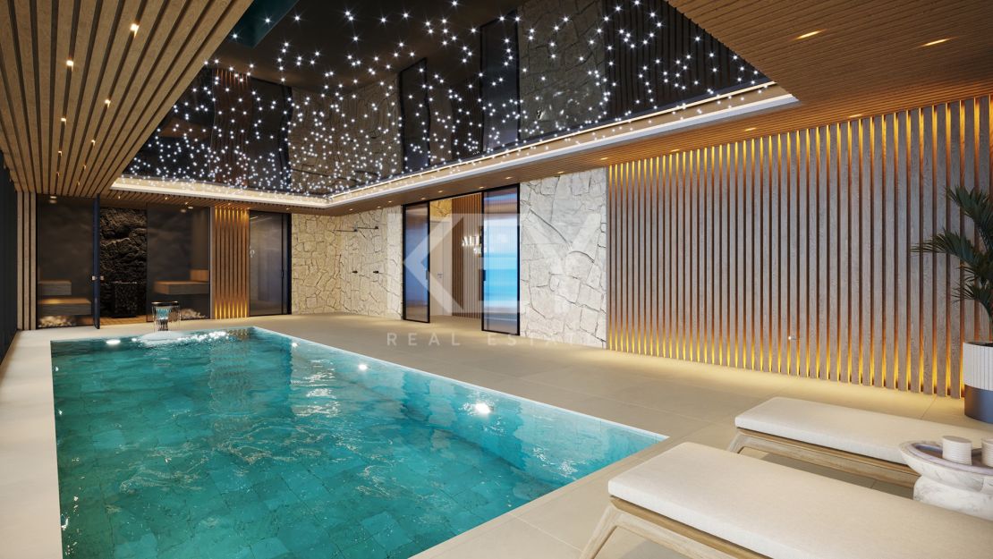 Ático contemporáneo con solárium y vistas al mar en la Nueva Milla de Oro de Estepona