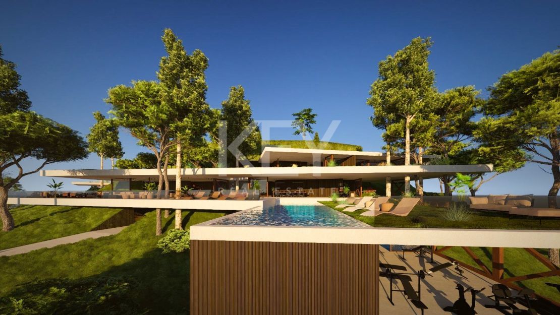 Turnkey 6-bedroom contemporary villa with panoramic views and rooftop solarium in Benahavís
