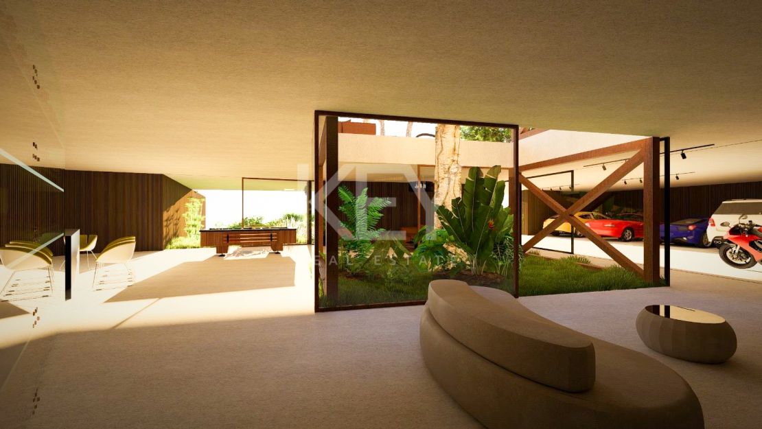 Turnkey 6-bedroom contemporary villa with panoramic views and rooftop solarium in Benahavís