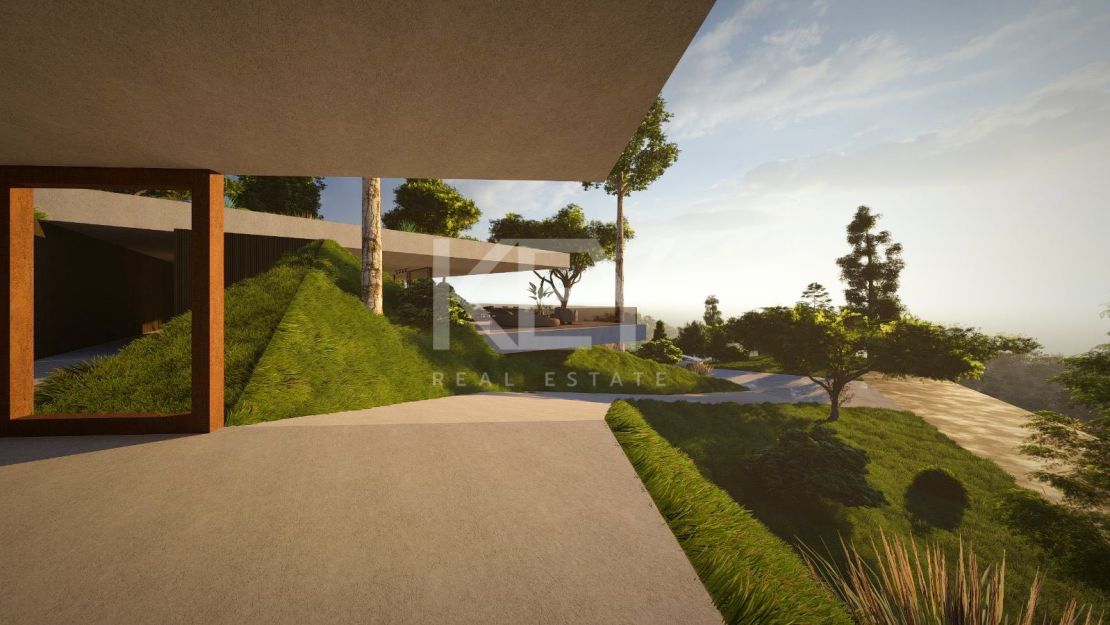 Turnkey 6-bedroom contemporary villa with panoramic views and rooftop solarium in Benahavís