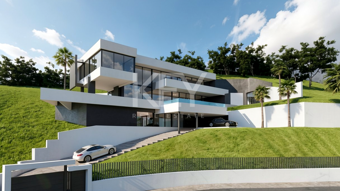 Villa contemporánea con vistas panorámicas en Los Altos de los Monteros, Marbella Este