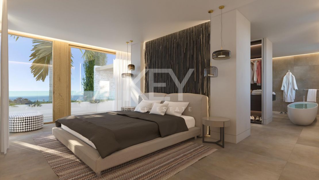 Участок с проектом виллы в нескольких шагах от пляжа в восточной Марбелье