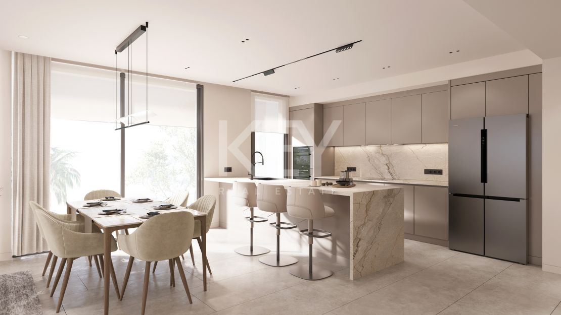 Современная трехкомнатная квартира в роскошном закрытом комплексе на Новой Золотой Миле