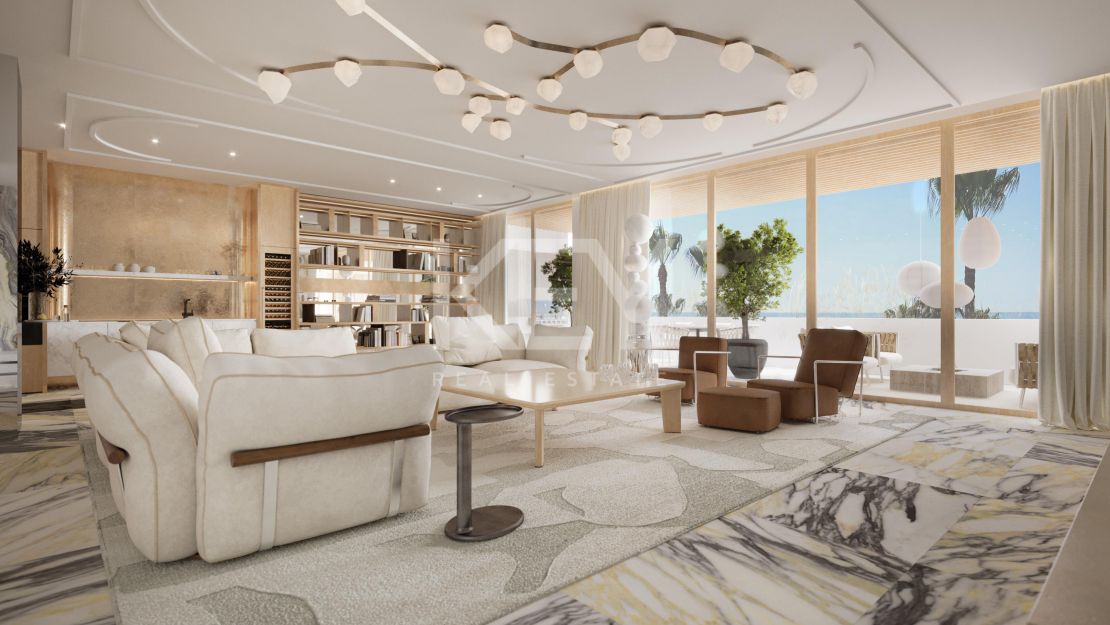 Frontline beach duplex penthouse with private pool in Puerto Banús