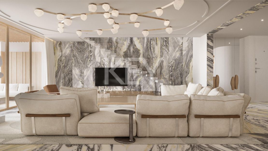 Ático dúplex en primera línea de playa con piscina privada en Puerto Banús