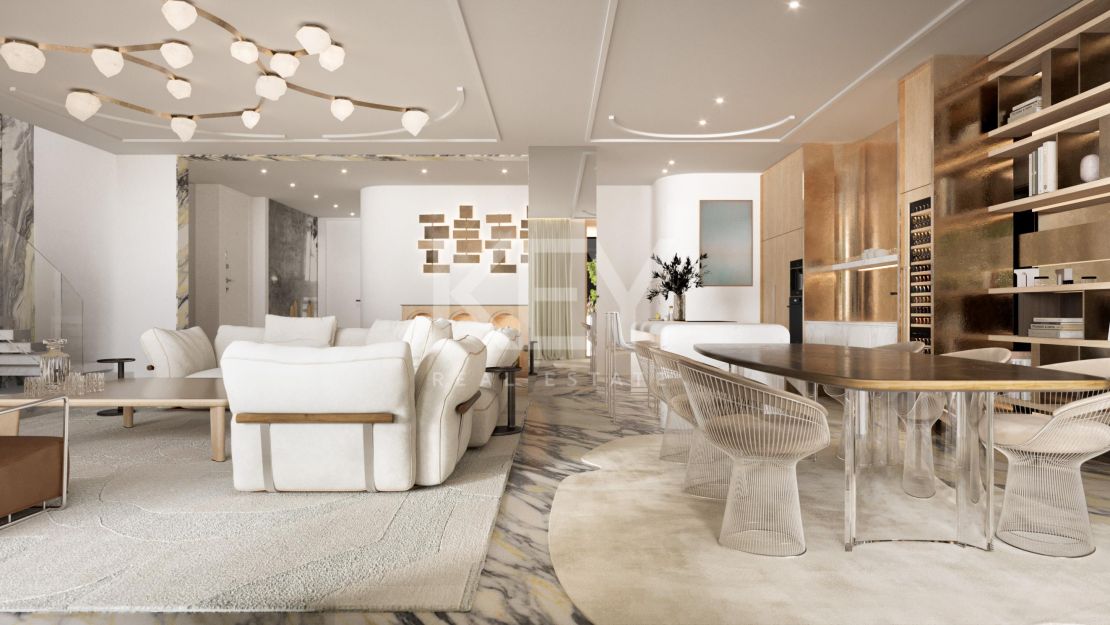 Ático dúplex en primera línea de playa con piscina privada en Puerto Banús