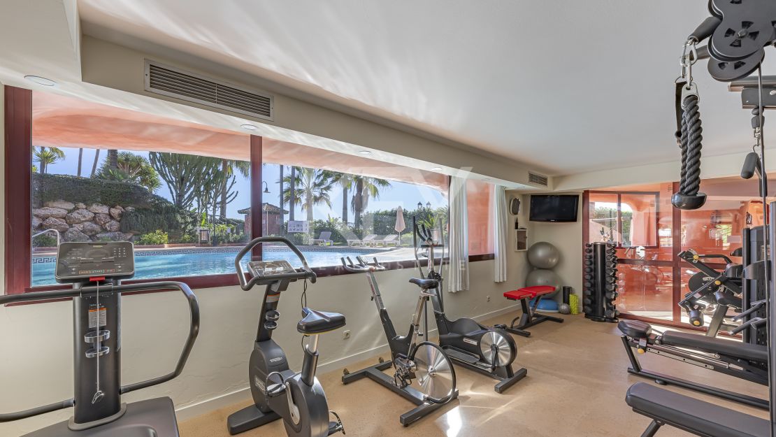 Renovated beachfront apartment with direct sea access on the New Golden Mile