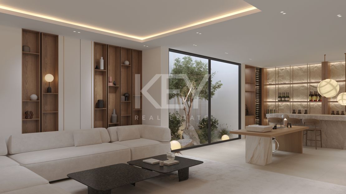 Contemporary villa with rooftop terrace and wellness amenities in Monte Biarritz, Estepona East