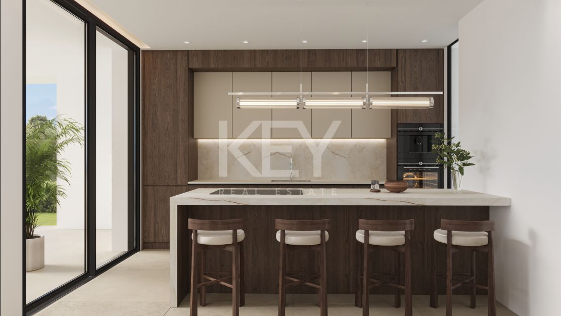 Contemporary villa with rooftop terrace and wellness amenities in Monte Biarritz, Estepona East