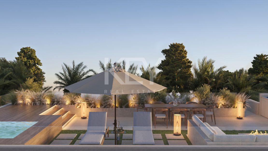 Contemporary villa with rooftop terrace and wellness amenities in Monte Biarritz, Estepona East