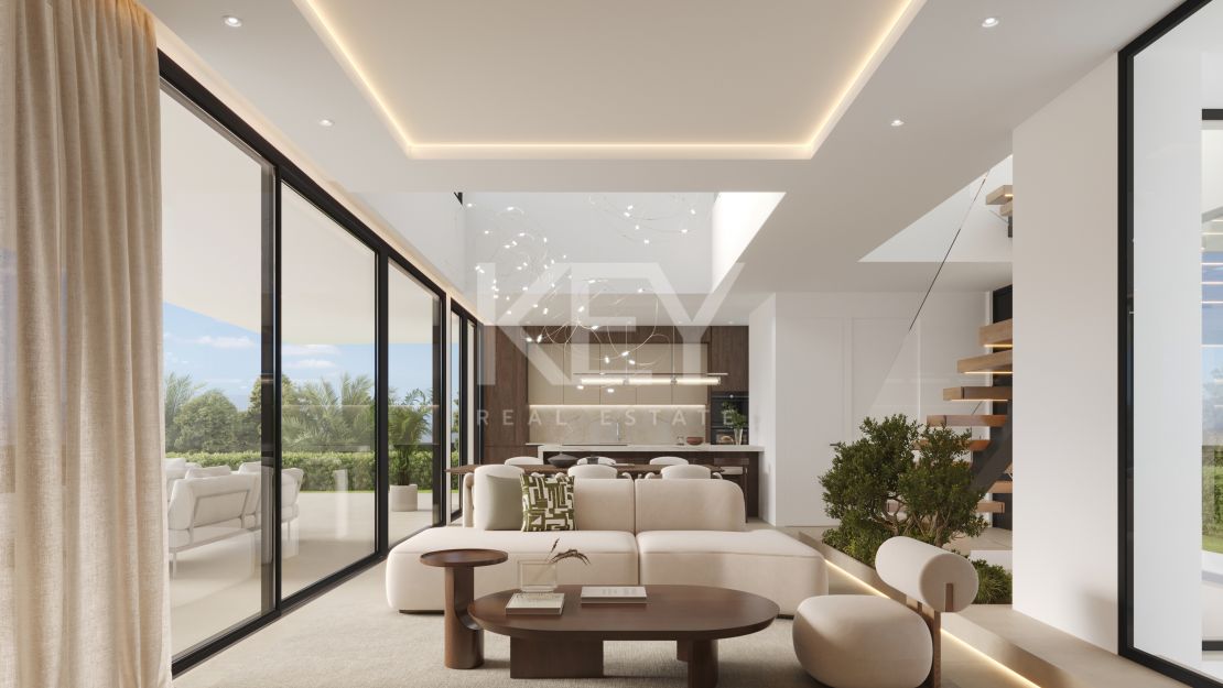 Contemporary villa with rooftop terrace and wellness amenities in Monte Biarritz, Estepona East