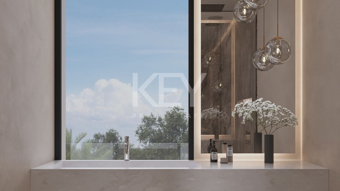 Contemporary villa with rooftop terrace and wellness amenities in Monte Biarritz, Estepona East