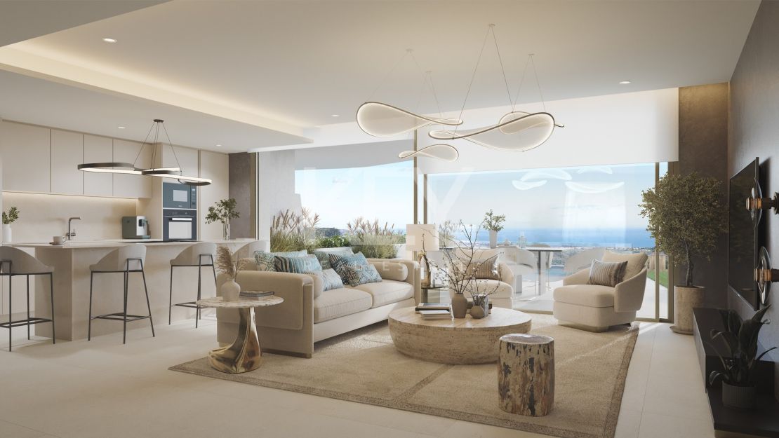 Дизайнерский пентхаус с частным бассейном на крыше и панорамными видами в Real de La Quinta, Бенахавис