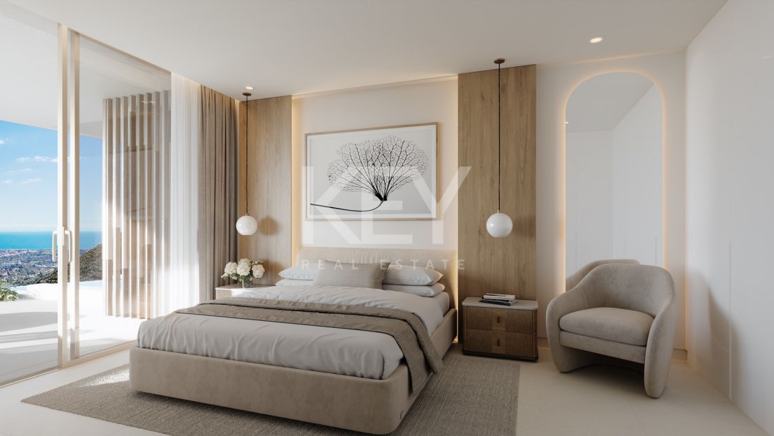 Дизайнерский пентхаус с частным бассейном на крыше и панорамными видами в Real de La Quinta, Бенахавис