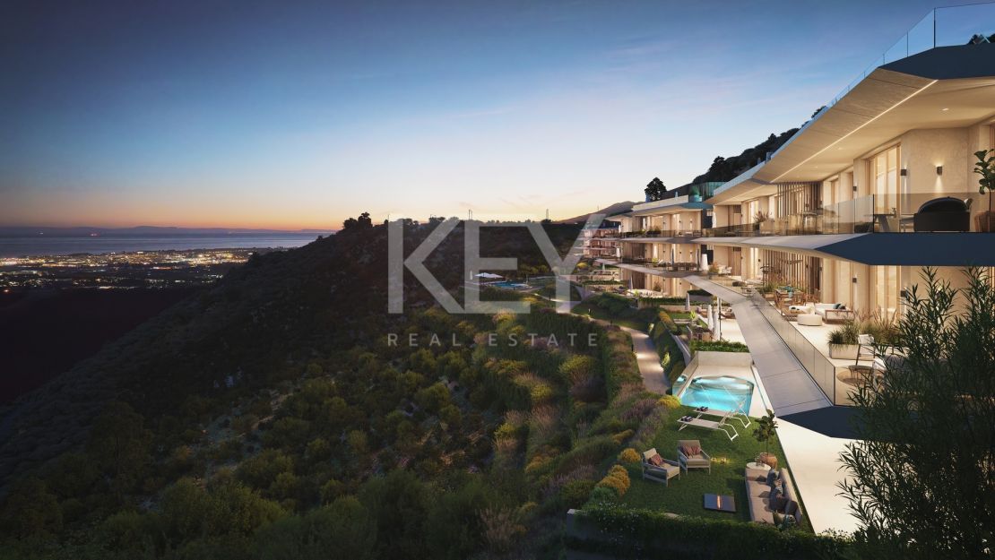 Дизайнерский пентхаус с частным бассейном на крыше и панорамными видами в Real de La Quinta, Бенахавис