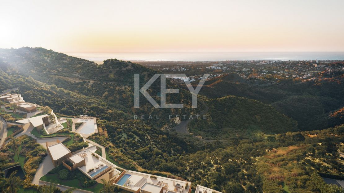 Дизайнерский пентхаус с частным бассейном на крыше и панорамными видами в Real de La Quinta, Бенахавис