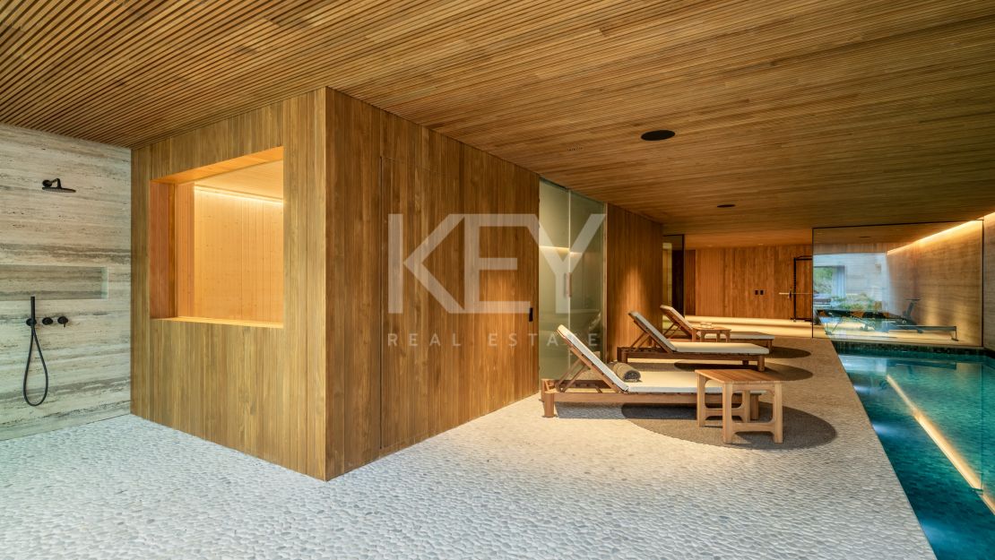 Архитектурный шедевр с видом на море и частным спа в Эль Мадроньяле, Бенахавис