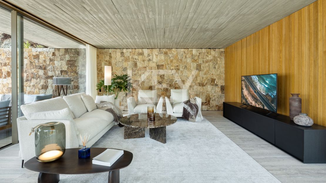 Архитектурный шедевр с видом на море и частным спа в Эль Мадроньяле, Бенахавис