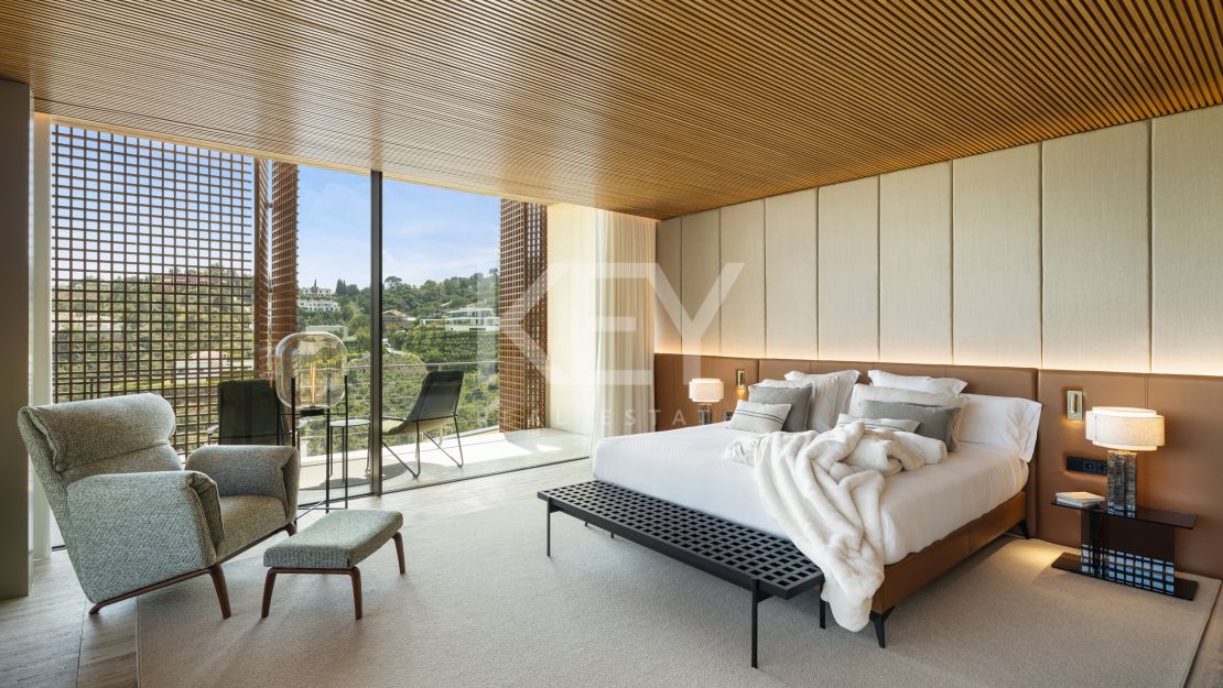 Архитектурный шедевр с видом на море и частным спа в Эль Мадроньяле, Бенахавис