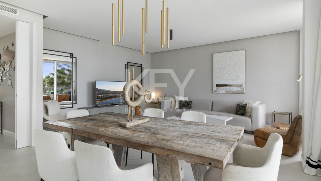 Квартира на первой линии моря с панорамным видом на море и эксклюзивными удобствами в Эстепоне