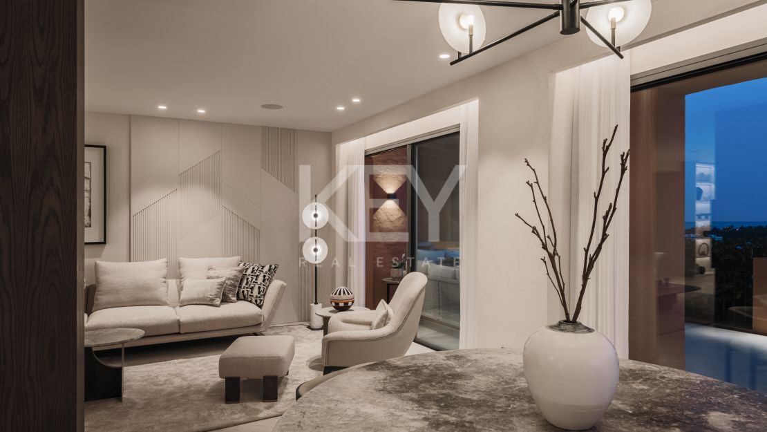 Элегантные апартаменты с четырьмя спальнями и панорамным видом на море в Ла Серкилья, Нуэва Андалусия