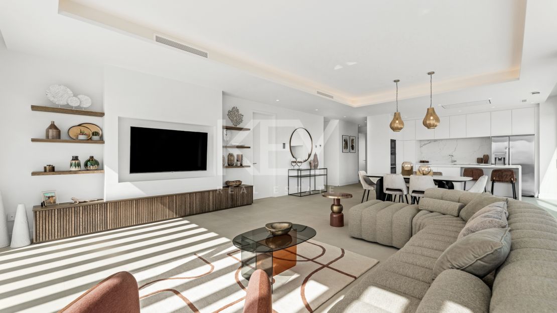 Designer duplex penthouse with private pool on Marbella’s Golden Mile