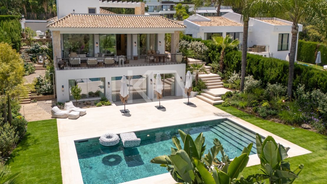 Villa de diseño con estilo mediterráneo orgánico en Nueva Andalucía, Marbella