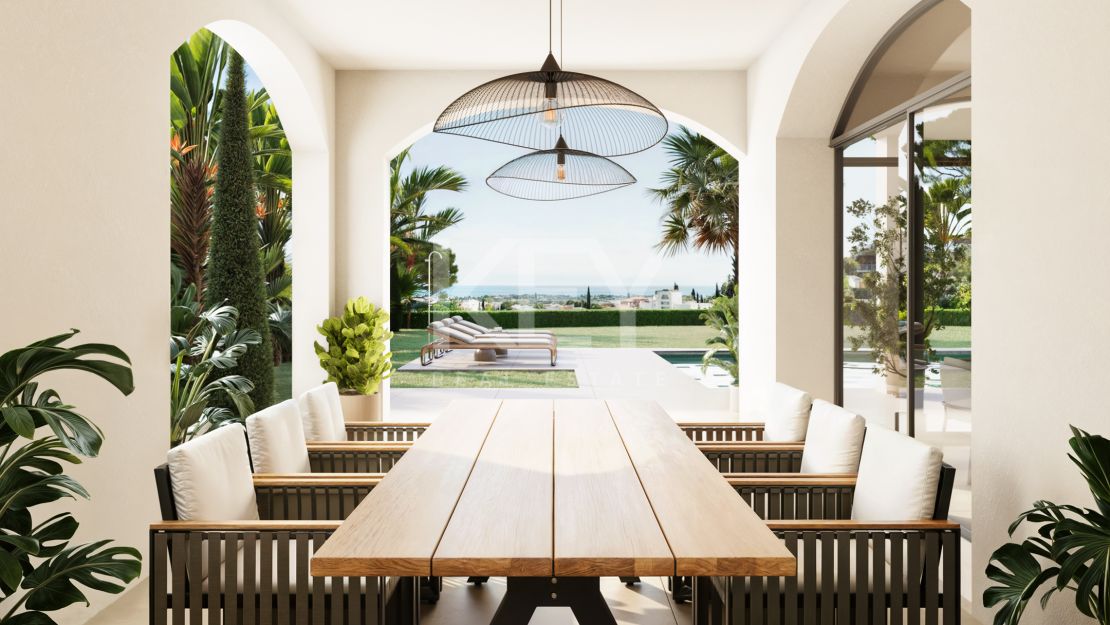 Panoramic view villa with full privacy and modern comfort in Altos de La Quinta, Benahavis