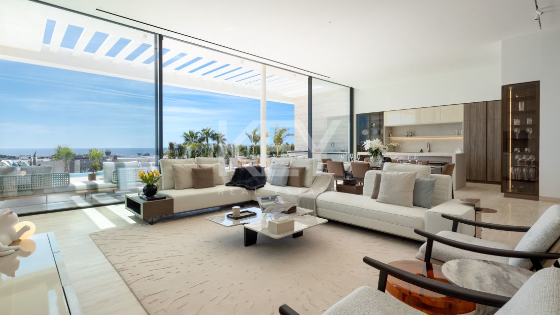 Архитектурный шедевр: вилла с СПА и видом на море в Лос Фламингос, Бенахавис