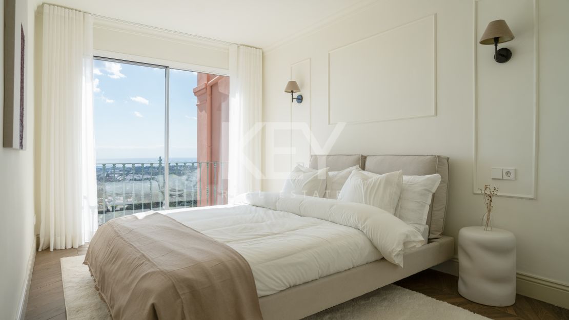 Scandinavian-inspired duplex apartment with sea views in a peaceful hilltop setting in Monte Halcones, Benahavis